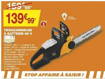Tronçonneuse à batterie 40v best green expert