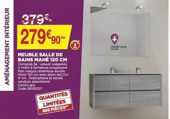 Bricomarché Meuble salle de bains mahé 120 cm offre
