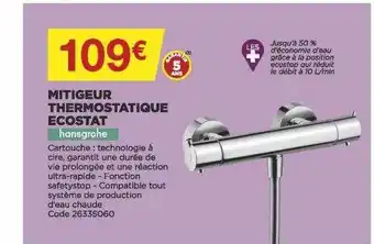 Bricomarché Mitigeur thermostatique ecostat hansgrohe offre