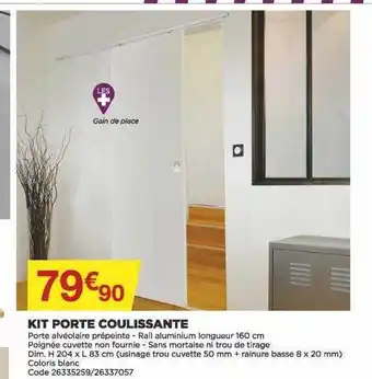 Bricomarché Kit porte coulissante offre