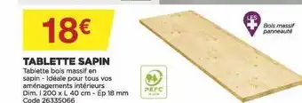 Tablette sapin
