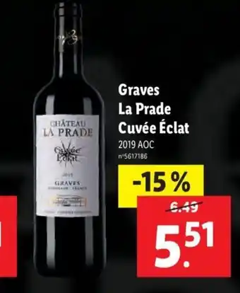 Lidl Graves La Prade Cuvee Eclat offre
