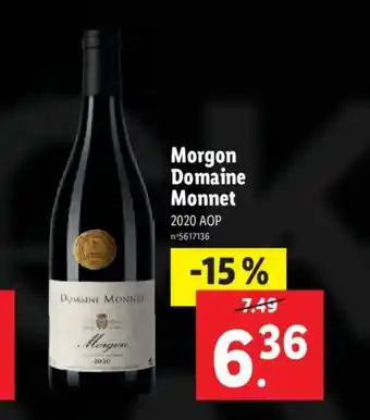 Lidl Morgon Domaine Monnet offre