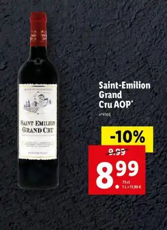 Lidl Saint-Emilion Grand Cru AOP offre