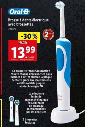 Lidl Oral B Brosse a Dents Electrique Avec Brossettes offre