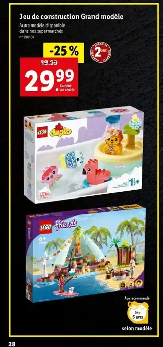 Lidl Jeu de Construction Grand Modele offre