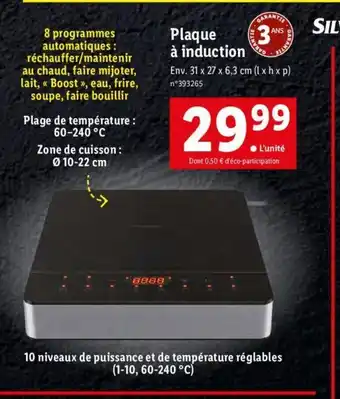 Lidl Plaque a Induction offre