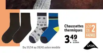 Lidl Chaussettes Thermiques offre
