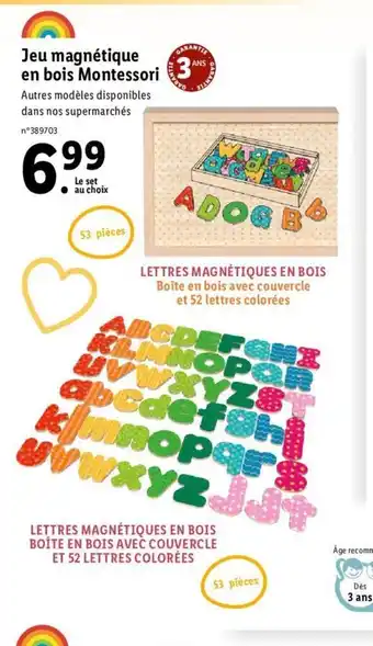 Lidl Jeu Magnetique En Bois Montessori offre