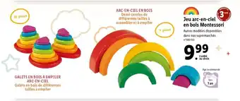Lidl Jeu Arc En Ciel En Bois Montessori offre