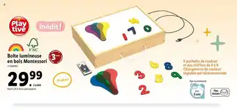 Lidl Boite Lumineuse En Bois Montessori offre