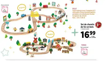 Lidl Set de Chemin de Fer En Bois offre