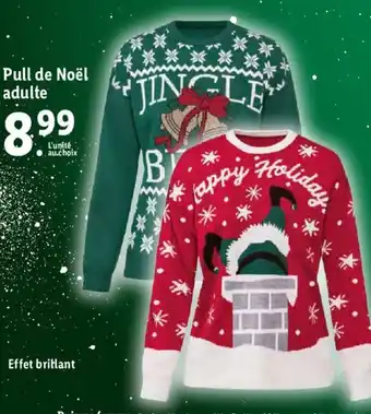 Lidl Pull de Noël Adulte offre