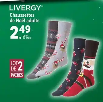 Lidl Livergy Chaussettes de Noël Adulte offre