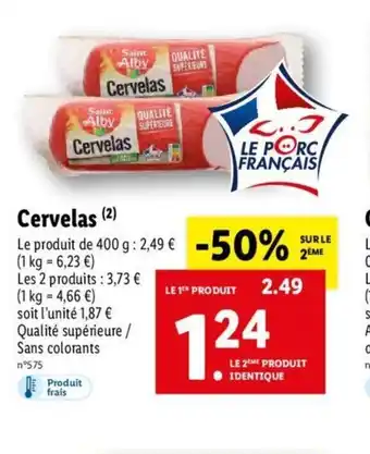 Lidl Cervelas offre