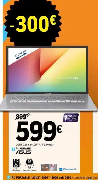 E.Leclerc PC Portable Asus offre