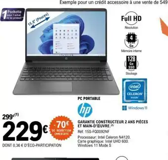 E.Leclerc Hp Pc Portable offre