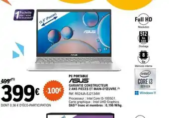 E.Leclerc Asus Pc Portable offre