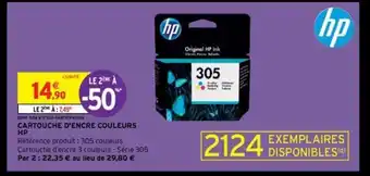 Intermarché Cartouche d'Encre Couleurs Hp offre