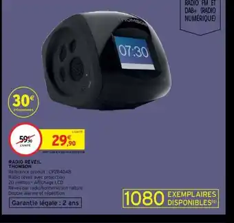 Intermarché Radio reveil Thomson offre