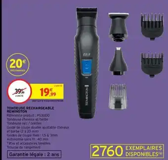 Intermarché Tondeuse Rechargeable Remington offre