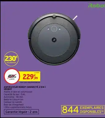 Intermarché Aspirateur Robot Connecte 2 En 1 Irobot offre