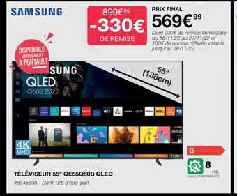 Costco Sansung téléviseur 55 QE55Q60B Qled offre