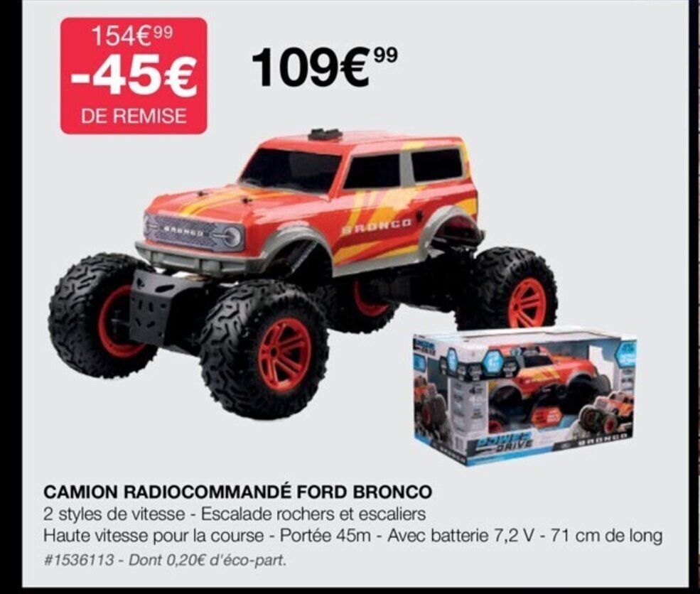 Promo Camion Ford Bronco chez Costco