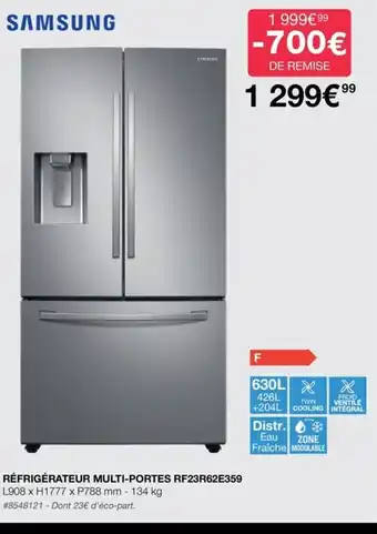 Costco Samsung Réfrigérateur Multi-Portes RF23R62E359 offre