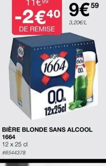 Costco Biere Blonde Sans alcool 1664 offre