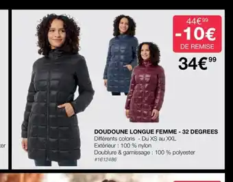 Costco Doudoune Longue Femme 32 Degrees offre