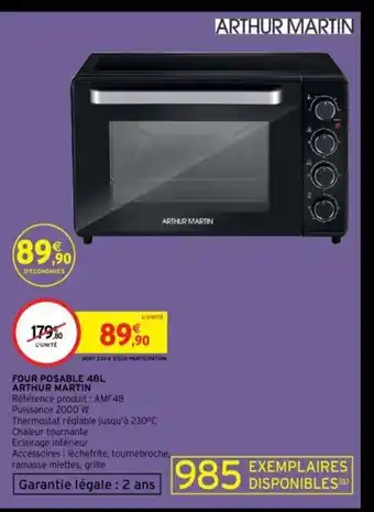 Intermarché Four Posable 48L Arthur Martin offre
