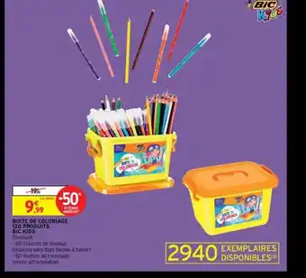 Intermarché Boite de Coloriage 120 PProduits Bic Kids offre