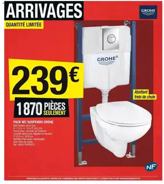 Brico Dépôt Pack wc suspendu grohe offre