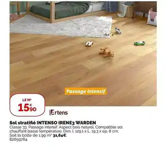 Weldom Sol stratifié intenso irene3 warden artens offre