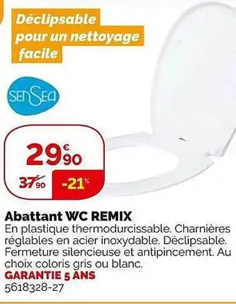 Weldom Abattant wc remix sensea offre