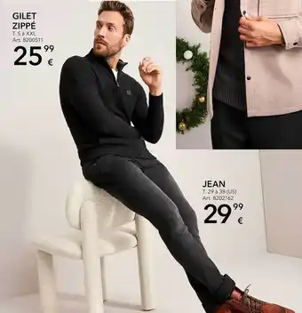 Takko Gilet zippé, jean offre