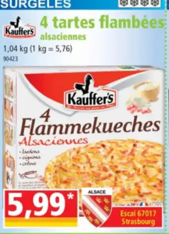 Norma 4 tartes Flambées offre