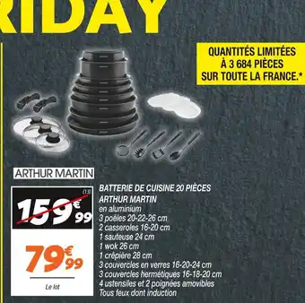 Netto Arthur martin batterie de cuisine 20 pièces offre