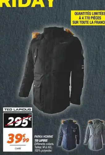 Netto Ted lapidus parka homme offre