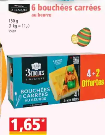 Norma 6 bouchées carrés offre