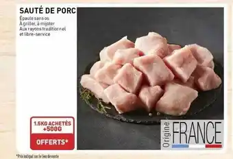 Grand Frais Sauté de porc offre