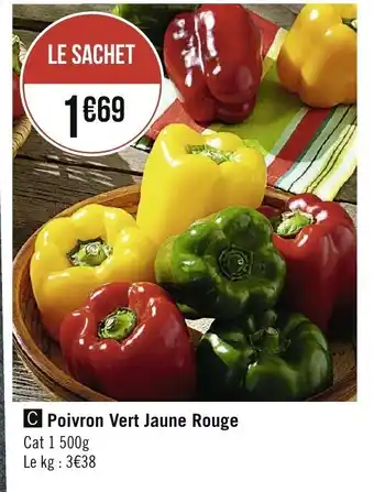Spar Poivron vert jaune rouge offre
