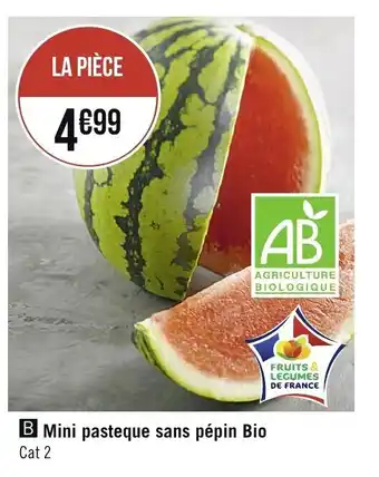 Spar Mini pasteque sans pépin bio offre