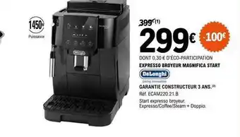 E.Leclerc Expresso broyeur magnifica start dëlonghi offre