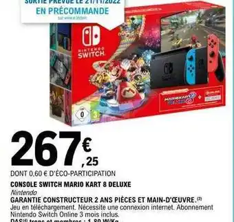 E.Leclerc Console switch mario kart 8 deluxe nintendo offre