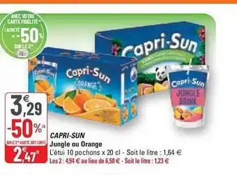 G20 Capri-sun jungle ou orange offre