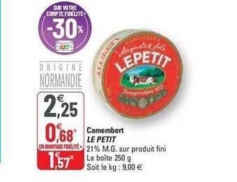 G20 Camembert le petit offre