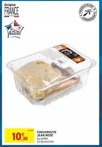 Intermarché Hyper Choucroute jean rozé offre