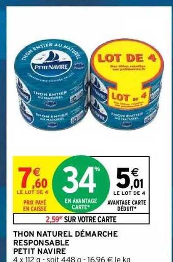 Intermarché Hyper Thon naturel démarche responsable petit navire offre